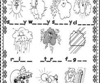 Whats The Weather Like? - Missing Letters Activity