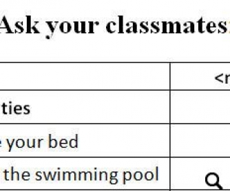 Do You Make Your Bed? Elementary Questionnaire