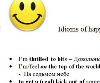 Idioms of Happiness and Sadness [for RU Students]