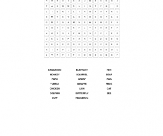 Animals Word Search [Pre-Int]