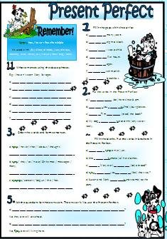 worksheets 1 free for tense grade past Tense Perfect worksheet Present