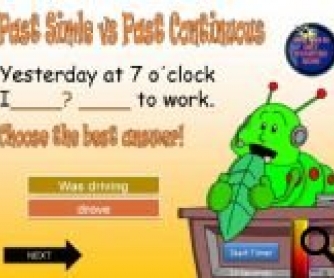 Past Simple vs Past Continuous: PowerPoint Game