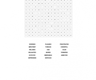 Feelings Word Search Puzzle