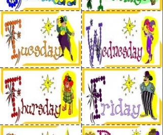 Days of the Week Flashcards