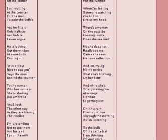 Song Worksheet: Tom's Diner by Suzanne Vega [WITH VIDEO] Alternative
