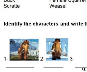 Ice Age 3 Worksheet (first 40')
