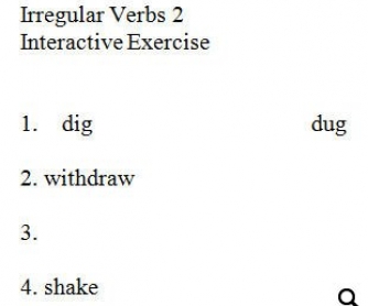Revising Irregular Verbs