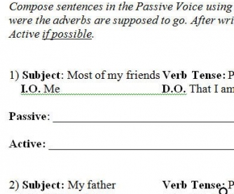 Passive Voice Guided Practice Worksheet