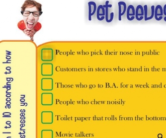 Pet Peeves Worksheet [WITH VIDEO]