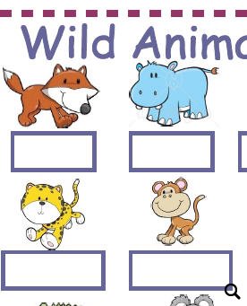 wild animals worksheet