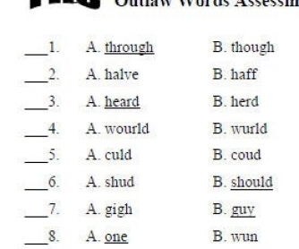 Outlaw Words Reading Assessment