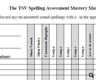 Spelling Patterns Diagnostic Assessment