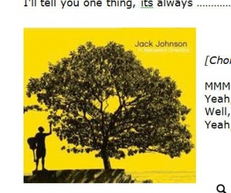 Song Worksheet: Better Together by Jack Johnson [WITH VIDEO]