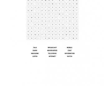 Mass-Media Vocabulary Word Search