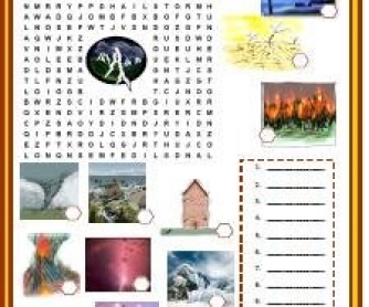 Natural Disasters Word Search Puzzle