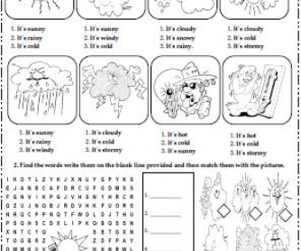 The Weather: Elementary Worksheet