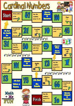 cardinal numbers boardgame