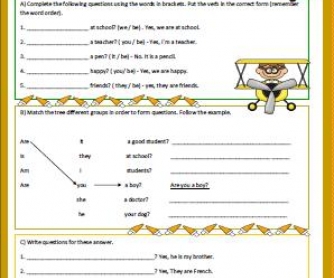 Verb To Be Present Tense Interrogative Form