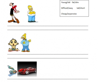 Compare The Pictures: Opposites Worksheet