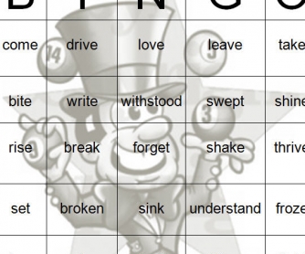 Irregular Verbs Bingo