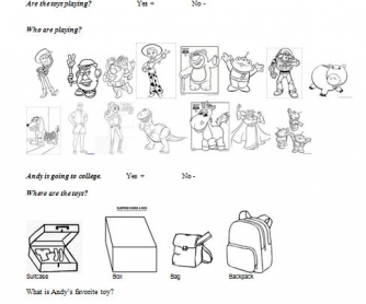 Movie Worksheet: Toy Story 3 Lesson 1