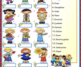 Musical Instruments Worksheet