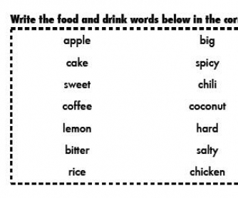 Adjective or Noun Food Baskets