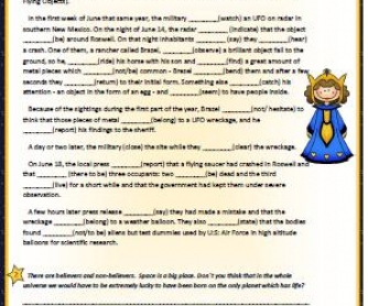 Space Is A Big Place: Simple Past Worksheet