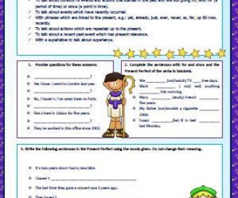 Present Perfect Simple: Revision Worksheet