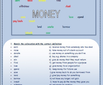 Collocations With 'Money'