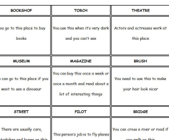 Vocabulary Cards for Flyers [updated]