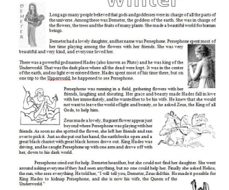 Why We Have Winter: Ancient Greek Legend