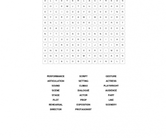 Drama Terms Word Search Puzzle