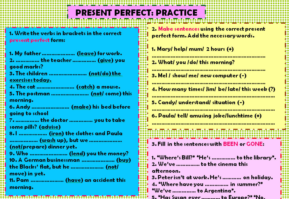 Complete The Text With The Present Perfect Form Of The Verbs In 