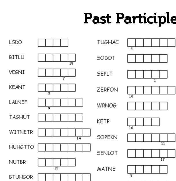 find-the-past-participles