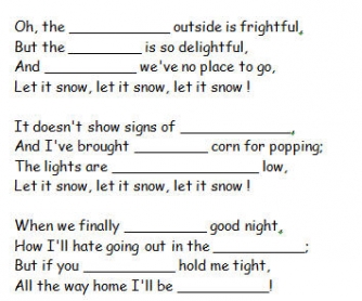 Song Worksheet: Let It Snow by Frank Sinatra