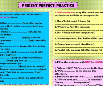 Present Perfect Practice