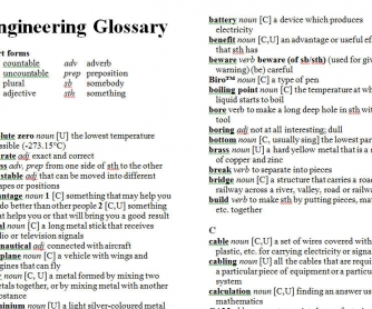 Engineering Glossary