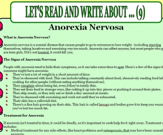 Let's Read and Write About: Anorexia Nervosa