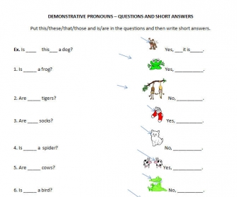 Demonstratives: Questions and Short Answers