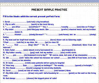 Present Simple Practice