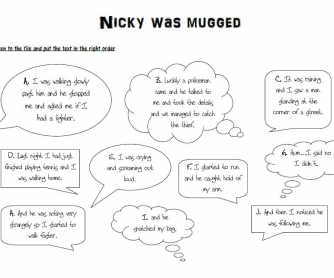 Nicky Was Mugged: Past Continuous Practice