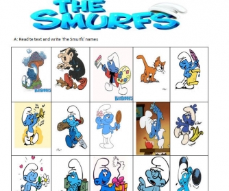 Simple Present With Smurfs