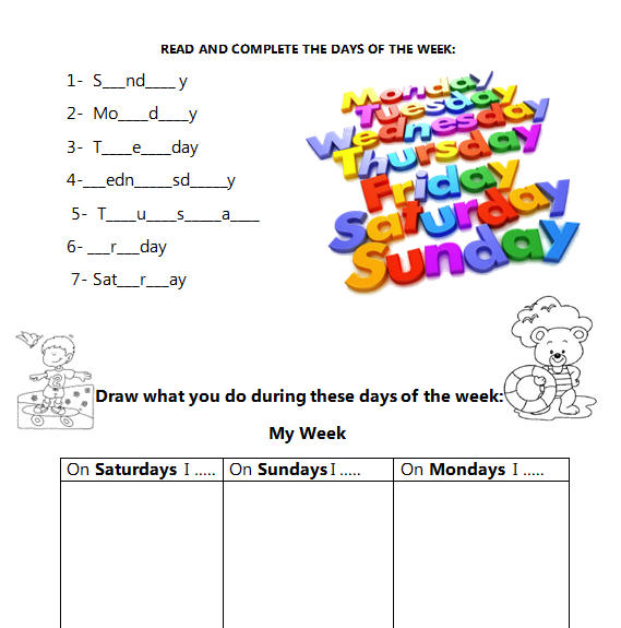 Complete the missing and seasons. Days of the week задания. Задания на тему Days of the week. Days of the week упражнения. Worksheets for Days of the week.