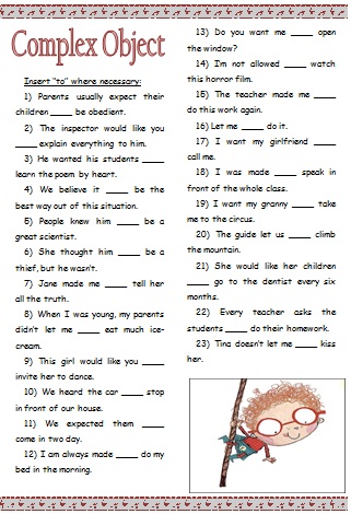 Complex Object Exercises (Active and Passive Voice)