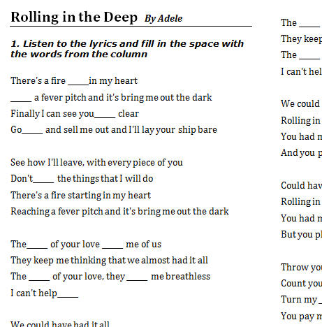 Adele Songs Rolling In The Deep