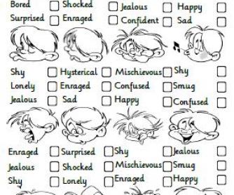 Feelings and Emotions Multiple Choice Activity