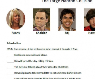 The Big Bang Theory: Valentine's Day Worksheet