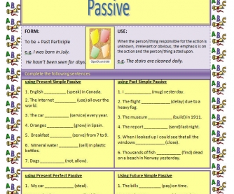 Passive Voice Simple Grammar Drill