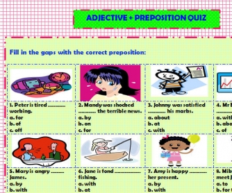 Adjective + Preposition Quiz